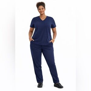 Navy Unisex Stretch Scrub Set